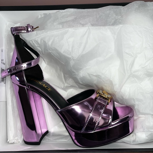 Authentic Versace shoe and matching bag Size 6.5 Sandal Lillia crystal - Picture 9 of 16